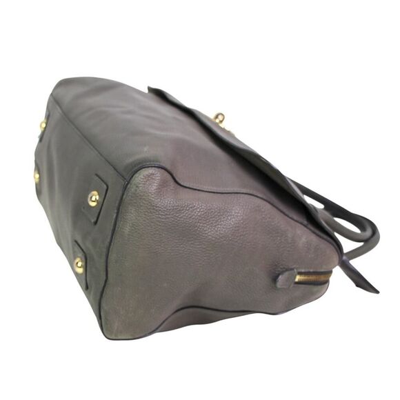 ROOMY Mulberry MUSHROOM GRAY GENUINE LEATHER ZIP TOP SHOULDER BAG HANDBAG PURSE - Picture 8 of 16